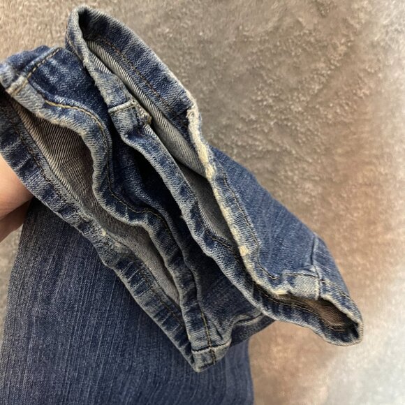 Levis 515 Women Flap Pocket Love Patch Mid Rise Stretch Bootcut Denim Jean 8 - Picture 11 of 13